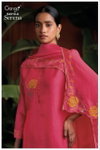 Serena 4210 By Ganga Bemberg Silk Satin Designer Salwar Suits Exporters In India